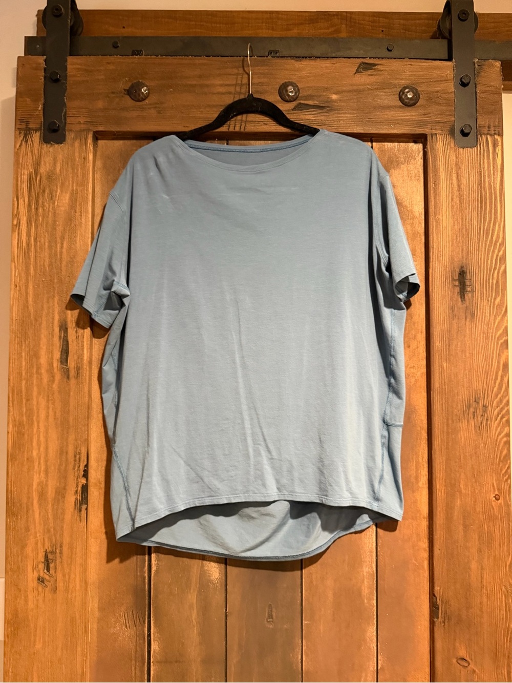 lululemon athletica Light Blue Short Sleeve Tee